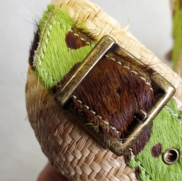 Naughty Monkey Green & Brown Size 10 Out Of Line 3 pump - Picture 9 of 12